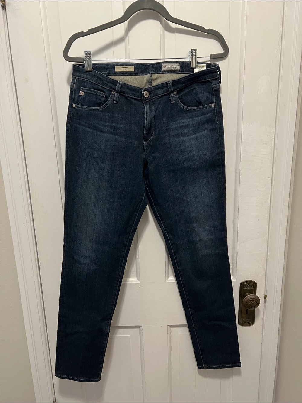 Dark Wash Women's AG Jeans Prima Ankle Jeans - Classic Stretch Denim